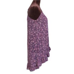 Cherry blossom sheer chiffon high low tunic size M